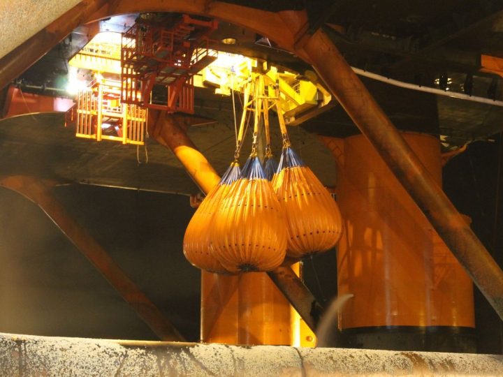 A Glimpse At Water Bag For Crane Load Test