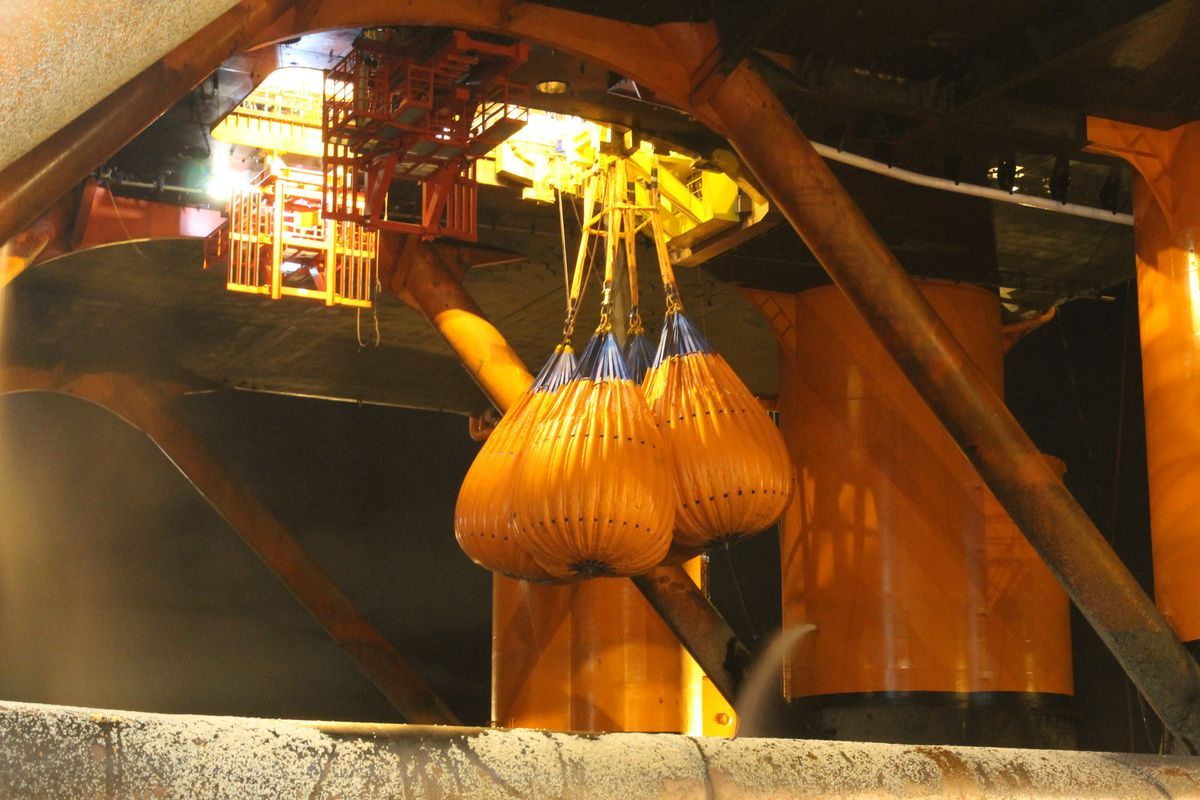 A Glimpse At Water Bag For Crane Load Test